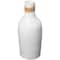 20" White Ceramic Vase with Wrapped Rattan Detailing
